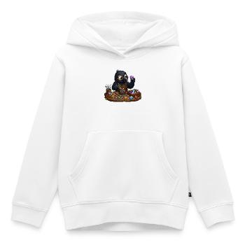 Jewel Raven dans le studio - Sweat Premium à capuche enfant bio - blanc - Devant - AI Model Kid Female (0cm)