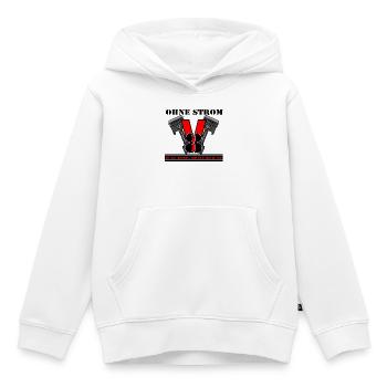 V8 Motor Wut Gegen Armut - Kinder Premium Organic Hoodie - Weiß - Vorne - AI Model Kid Female (0cm)