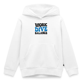 Work Dive Balance Scuba Diving Gift - Kids Premium Organic Hoodie - white - Front - AI Model Kid Female (0cm)