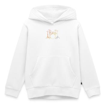 Drums Line Art Vintage - Kids Premium Organic Hoodie - white - Front - AI Model Kid Female (0cm)