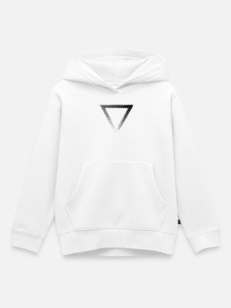 Dreiecks-Halbtonform-Design - Kinder Premium Organic Hoodie - Weiß