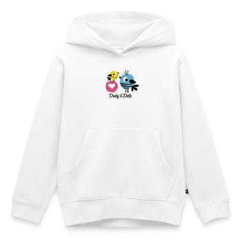 Dody und Dots- Mycolourdots - Kinder Premium Organic Hoodie - Weiß - Vorne - AI Model Kid Female (0cm)