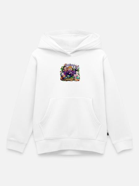 Kamera Tiersafari - Kinder Premium Organic Hoodie - Weiß