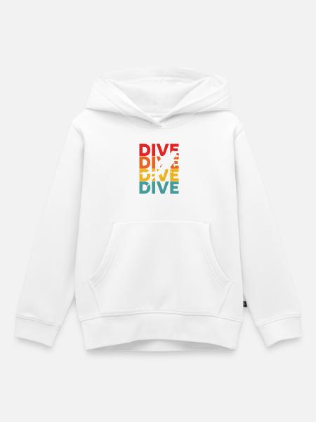 Dive Taucher Tauchen - Kinder Premium Organic Hoodie - Weiß