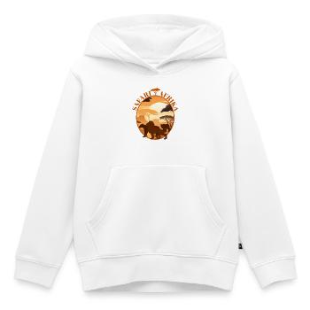 Savannen Safari Sonnenuntergang - Kinder Premium Organic Hoodie - Weiß - Vorne - AI Model Kid Female (0cm)