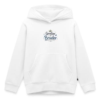 Großer Bruder Stolz Krone Liebe - Kinder Premium Organic Hoodie - Weiß - Vorne - AI Model Kid Female (0cm)
