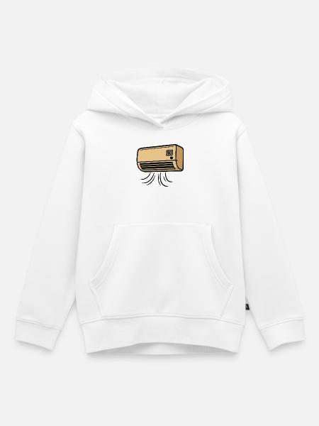 AC Retro-Cartoon mit Pfoten - Kinder Premium Organic Hoodie - Weiß