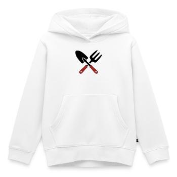 Gartenwerkzeug Schaufel Icon - Kinder Premium Organic Hoodie - Weiß - Vorne - AI Model Kid Female (0cm)