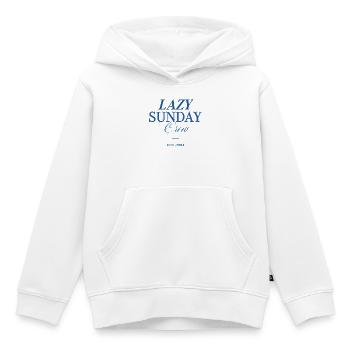 Équipe du dimanche paresseux - Sweat Premium à capuche enfant bio - blanc - Devant - AI Model Kid Female (0cm)