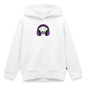 Kopfhoerer Sterne Icon - Kinder Premium Organic Hoodie - Weiß - Vorne - AI Model Kid Female (0cm)