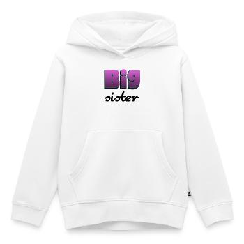 Schriftzug Big Sister für die große Schwester - Kinder Premium Organic Hoodie - Weiß - Vorne - AI Model Kid Female (0cm)