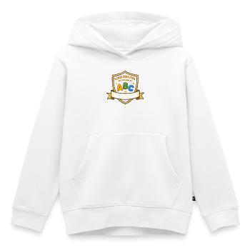 Einschulung ABC Schild Motiv - Kinder Premium Organic Hoodie - Weiß - Vorne - AI Model Kid Female (0cm)