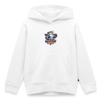 Muskelhai 3000 – Retro 80s Shark - Kinder Premium Organic Hoodie - Weiß - Vorne - AI Model Kid Female (0cm)