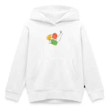 Abstract interpretation of the garden snail - Kids Premium Organic Hoodie - white - Front - AI Model Kid Female (0cm)