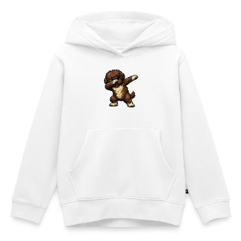 Dabbing Barbet im Comic Stil - Kinder Premium Organic Hoodie - Weiß - Vorne - AI Model Kid Female (0cm)