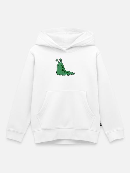 Grumpy gefleckte Schnecke - Kinder Premium Organic Hoodie - Weiß