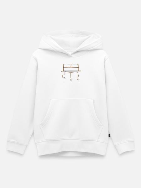 Werkzeugposter - Kinder Premium Organic Hoodie - Weiß
