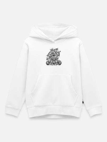 Anders heben – Schweres Gewichtheben - Kinder Premium Organic Hoodie - Weiß