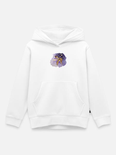 Cosmic Sea Turtle Explorer - Kinder Premium Organic Hoodie - Weiß