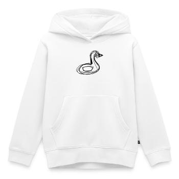 Schwan handgezeichnet - Kinder Premium Organic Hoodie - Weiß - Vorne - AI Model Kid Female (0cm)
