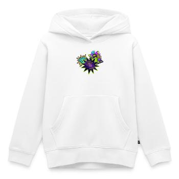 Kaktus WLAN Neon-Starburst - Kinder Premium Organic Hoodie - Weiß - Vorne - AI Model Kid Female (0cm)