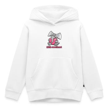 Süßer Elefant Charlie mit Herz - Kinder Premium Organic Hoodie - Weiß - Vorne - AI Model Kid Female (0cm)