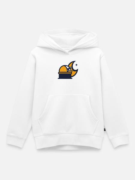 Sternwarte Mond Wappen Logo - Kinder Premium Organic Hoodie - Weiß