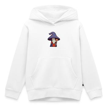 Süßer Pilz Zauberer mit Bart - Kinder Premium Organic Hoodie - Weiß - Vorne - AI Model Kid Female (0cm)