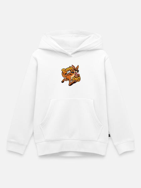 Känguru - Kinder Premium Organic Hoodie - Weiß