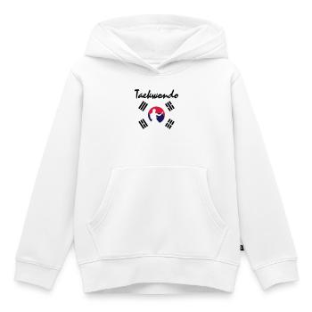 taekwondo_5 - Kids Premium Organic Hoodie - white - Front - AI Model Kid Female (0cm)