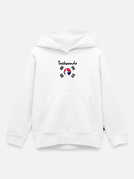 taekwondo_5 - Kinder Premium Organic Hoodie - Weiß
