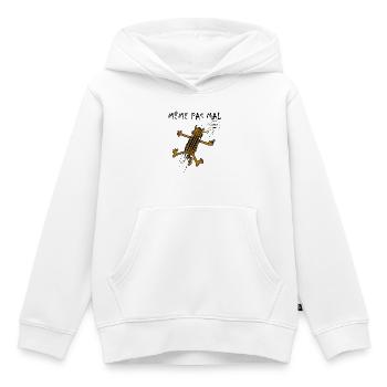 Les neuf vies du chat - Sweat Premium à capuche enfant bio - blanc - Devant - AI Model Kid Female (0cm)