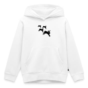 Springen Kaninchen - Kinder Premium Organic Hoodie - Weiß - Vorne - AI Model Kid Female (0cm)