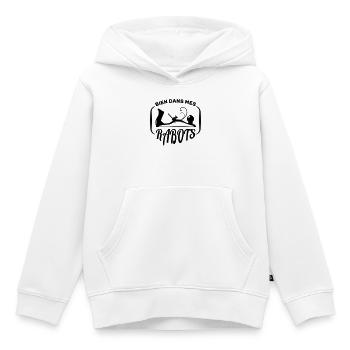 Menuisiers et Ébénistes bien dans ses rabots - Sweat Premium à capuche enfant bio - blanc - Devant - AI Model Kid Female (0cm)