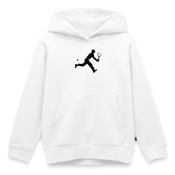 tennis retro - Sweat Premium à capuche enfant bio - blanc - Devant - AI Model Kid Female (0cm)