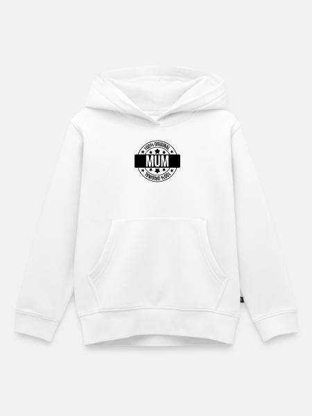 Mum - Kinder Premium Organic Hoodie - Weiß