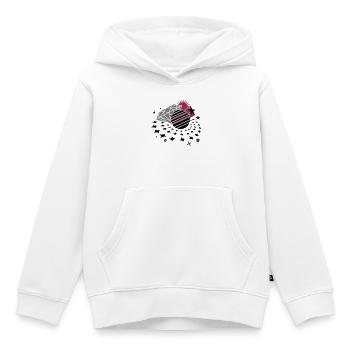 Lumières disco avec étoile 3D, boule disco et diamant - Sweat Premium à capuche enfant bio - blanc - Devant - AI Model Kid Female (0cm)