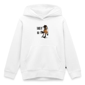 Take It Isi - Kinder Premium Organic Hoodie - Weiß - Vorne - AI Model Kid Female (0cm)