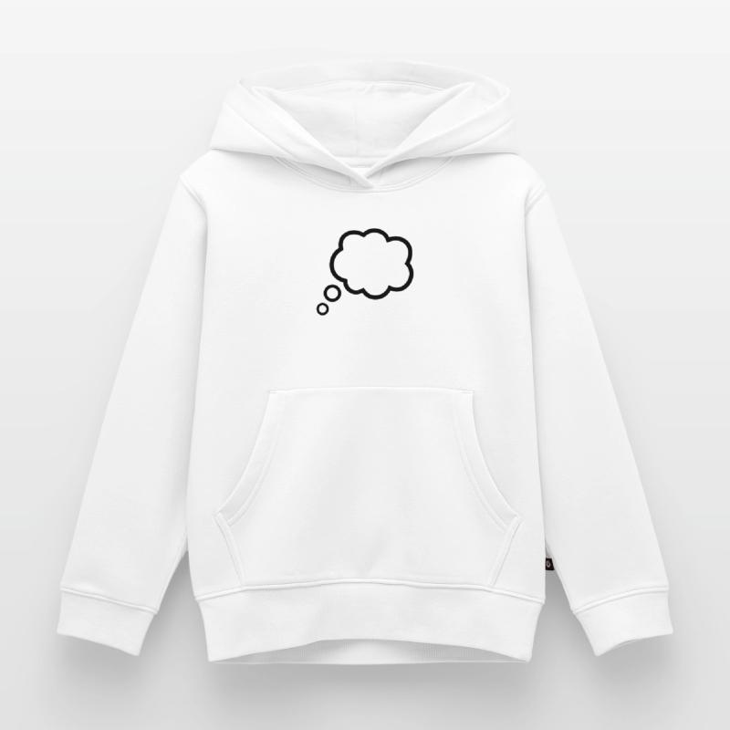Thinking Bubble Comic Thought Bubble Bubble Thoughts Kids Premium Organic Hoodie