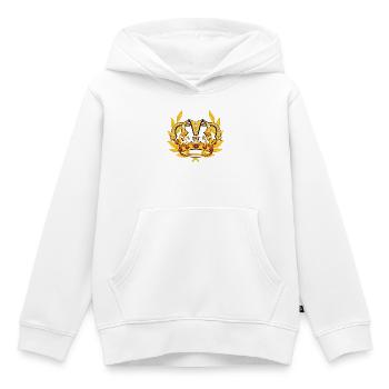 Krone König Majestät königlich Prinz - Kinder Premium Organic Hoodie - Weiß - Vorne - AI Model Kid Female (0cm)