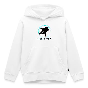 JUDO - Kinder Premium Organic Hoodie - Weiß - Vorne - AI Model Kid Female (0cm)