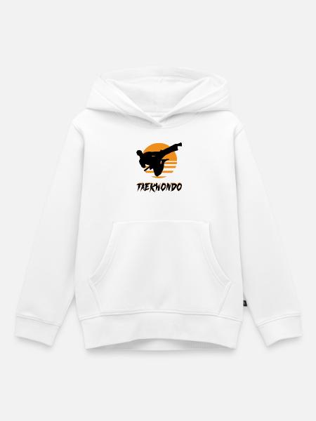 Taekwondo - Kinder Premium Organic Hoodie - Weiß