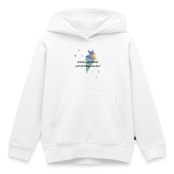 Ich bin, wie ich bin und ich kriege das hin!_gelb - Kinder Premium Organic Hoodie - Weiß - Vorne - AI Model Kid Female (0cm)