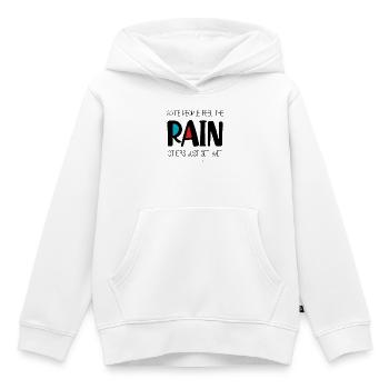 Spüren Sie den Regen - Kinder Premium Organic Hoodie - Weiß - Vorne - AI Model Kid Female (0cm)