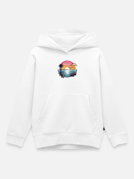 Sommer - Kinder Premium Organic Hoodie - Weiß