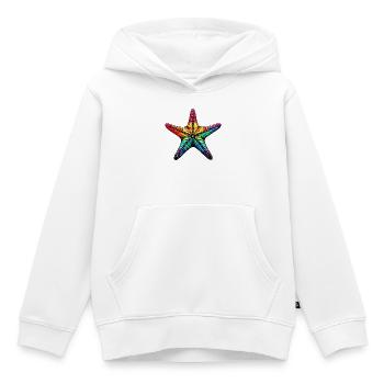 Étoile de mer - Sweat Premium à capuche enfant bio - blanc - Devant - AI Model Kid Female (0cm)
