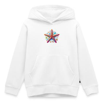 Étoile de mer - Sweat Premium à capuche enfant bio - blanc - Devant - AI Model Kid Female (0cm)