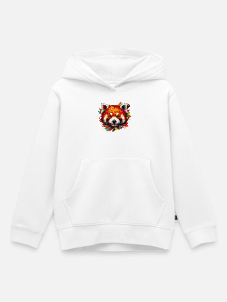Kleiner Panda - Kinder Premium Organic Hoodie - Weiß