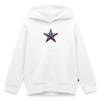 Étoile de mer - Sweat Premium à capuche enfant bio - blanc - Devant - AI Model Kid Female (0cm)