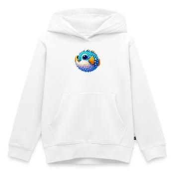 Kugelfisch - Kinder Premium Organic Hoodie - Weiß - Vorne - AI Model Kid Female (0cm)